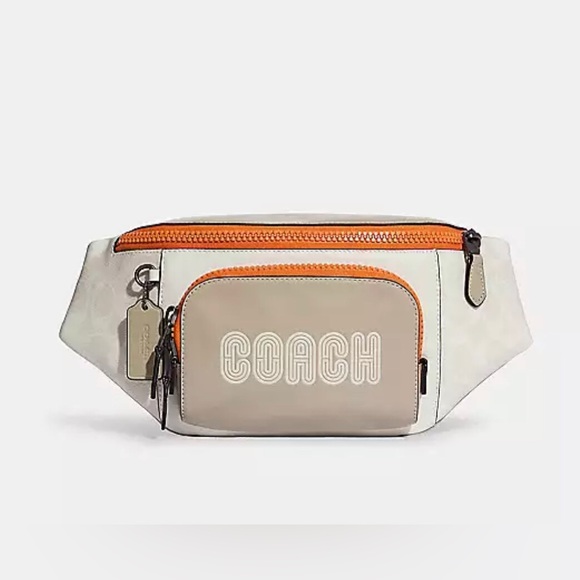 Track Belt Bag In Colorblock Signature Canvas With Coach - Picture 6 of 6